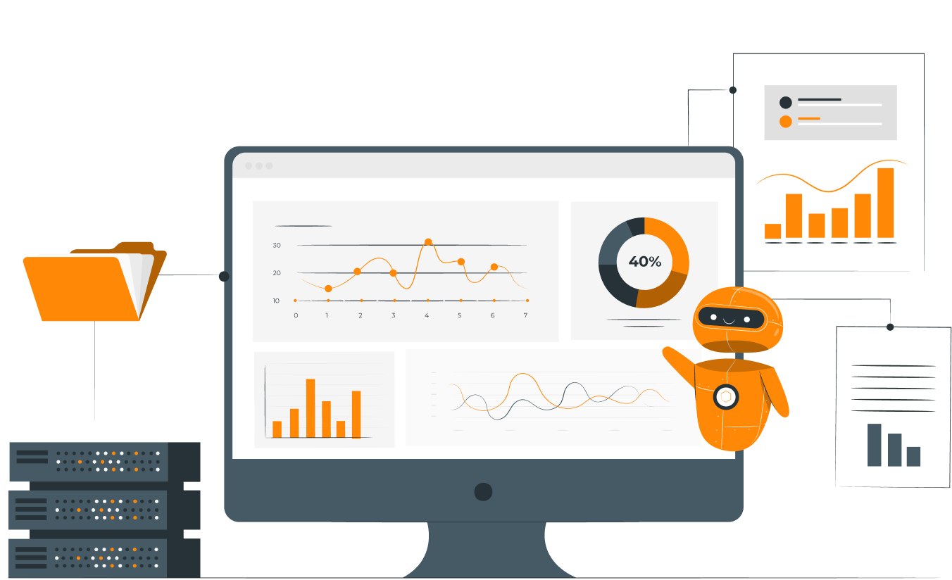 AI Automation and data extraction illustration